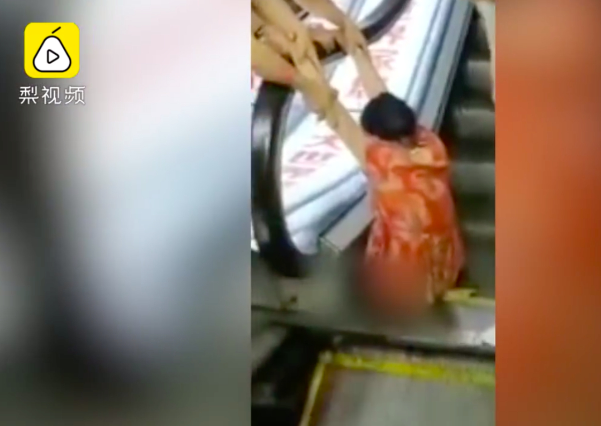 Woman in China loses leg after getting trapped in escalator, but witnesses say it was her fault